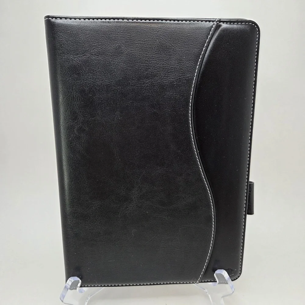 New Desert West Black Leather‎ iPad Flip Case READ DESCRIPTION